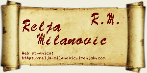 Relja Milanović vizit kartica